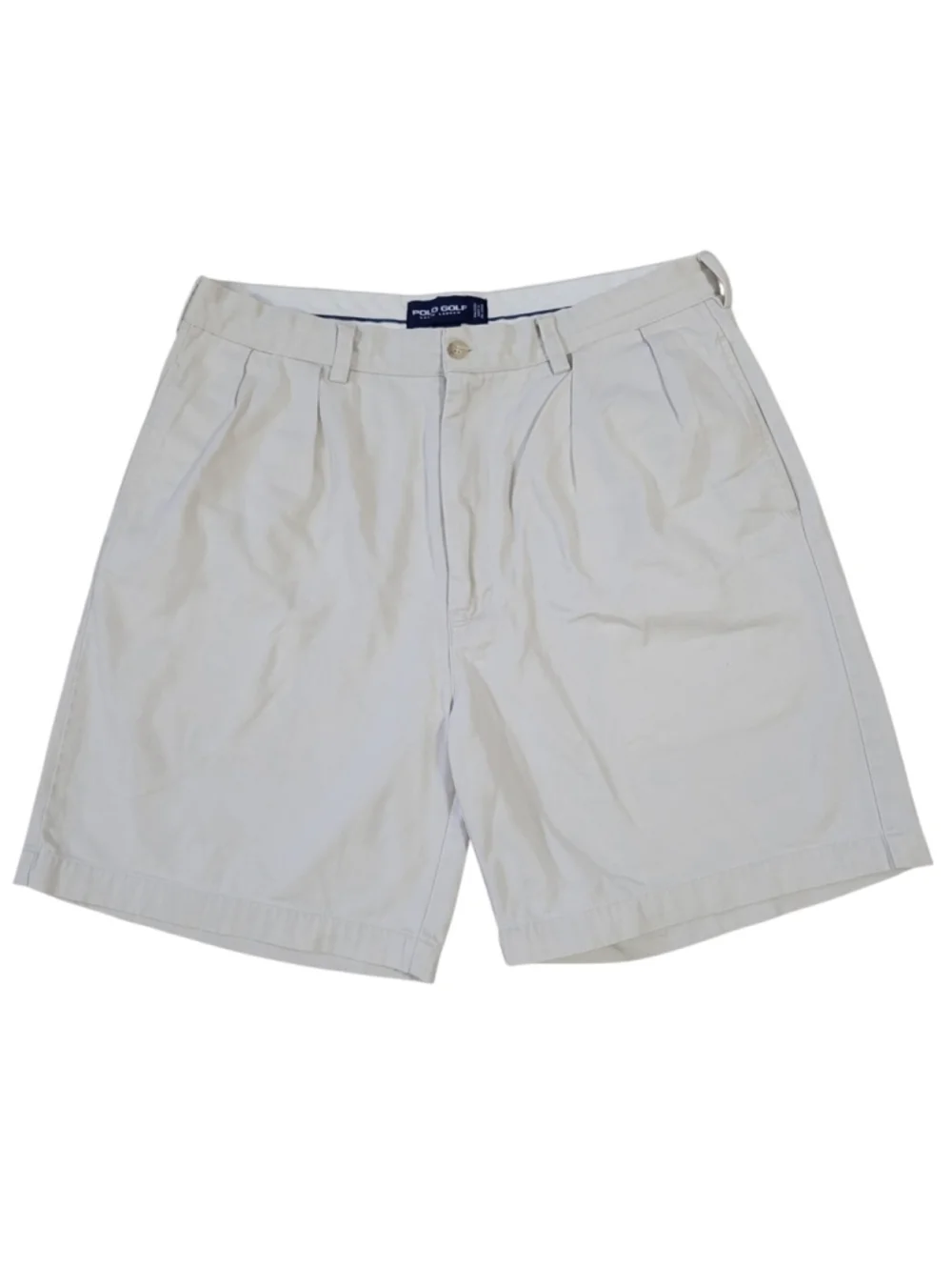 Ralph Lauren Polo Golf Men's Vintage Pleated Khaki Classic Cotton Shorts Size 36